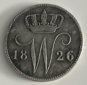 Nederland. Willem I. 25 Cent 1826 B  (Zonder Minimumprijs) beschikbaar voor biedingen