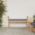 vidaXL Ligbank met Kussen 110 cm Bamboe, Tuin en Terras, Verzenden, Nieuw