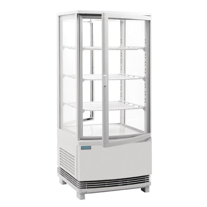 Polar C-serie koelvitrine met gebogen deuren 86L wit, Zakelijke goederen, Horeca | Keukenapparatuur, Koelen en Vriezen, Verzenden