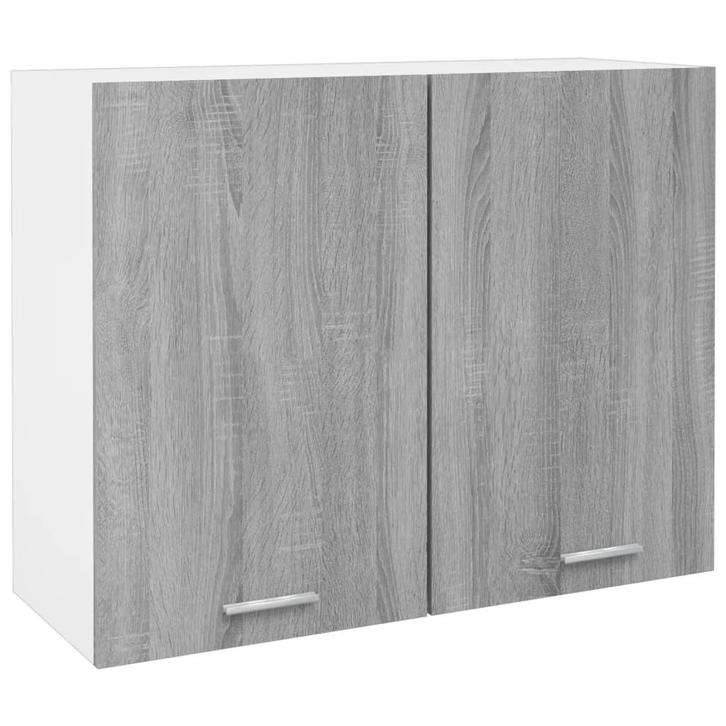 vidaXL Bovenkast Lyon 80x31x60 cm bewerkt hout grijs sonoma, Maison & Meubles, Armoires | Autre, Envoi