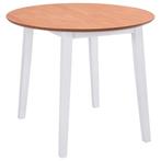 vidaXL Table à manger ronde à abattant MDF blanc, Maison & Meubles, Verzenden, Neuf