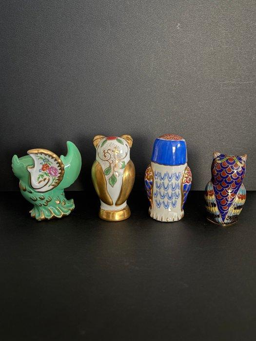 Themacollectie - Uilen - Franklin Mint - Porcelaine & laiton, Antiek en Kunst, Curiosa en Brocante