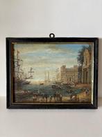 Claude Lorrain (1600-1682), Naar - Scena di porto con Villa