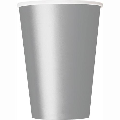 Bekers Zilver 266ml 8st, Hobby en Vrije tijd, Feestartikelen, Nieuw, Verzenden