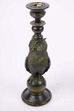 Kandelaar (2) - Brons - Duo vogel kandelaren, Antiquités & Art, Curiosités & Brocante