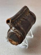 African Ethiopian Coptic Leather scroll or kitab amulet -, Antiek en Kunst
