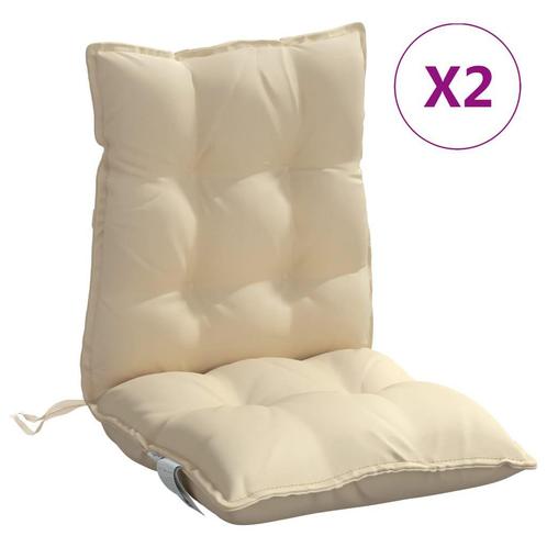 Beige Stoelkussens Lage Rug - Waterafstotend - Retour Deal, Tuin en Terras, Tuinmeubel-accessoires, Nieuw, Verzenden