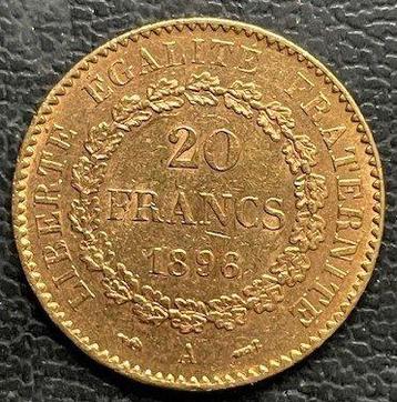 Frankrijk. 20 Francs 1896-A, Paris beschikbaar voor biedingen