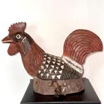Traditionele houten haan gepatineerd - Gurunshi - Burkina, Antiek en Kunst
