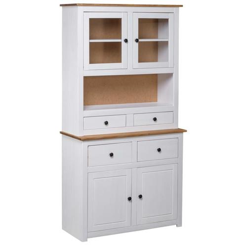 vidaXL Hoge kast Panama Range 93x40,5x180 cm massief, Huis en Inrichting, Kasten | Overige, Nieuw, Verzenden