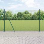 vidaXL Hek met Palen Groen 1.4 x 50 m Staal, Tuin en Terras, Verzenden, Nieuw