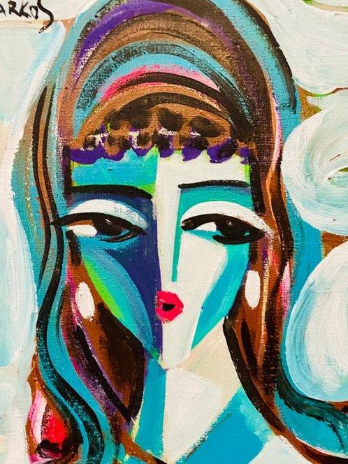 Hrasarkos (1975) - Portrait, Antiek en Kunst, Kunst | Schilderijen | Klassiek