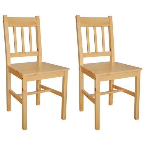 vidaXL Eetkamerstoelen 2 st grenenhout, Huis en Inrichting, Stoelen, Nieuw, Verzenden