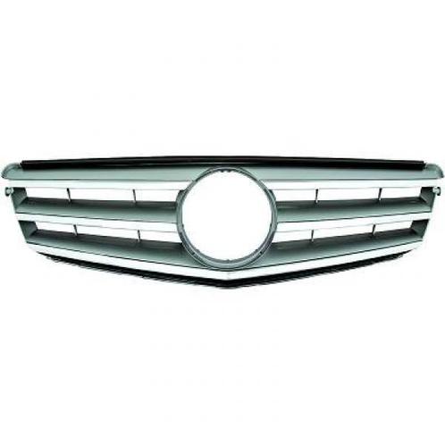 Grill | Mercedes Benz C-Klasse 2007-2011 -chroomzilver, Auto-onderdelen, Carrosserie, Nieuw, Mercedes-Benz, Verzenden