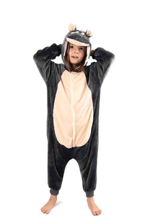 Onesie Nijlpaard Pak 146-152 Nijlpaardpak Kostuum Grijs Hipp, Kinderen en Baby's, Carnavalskleding en Verkleedspullen, Nieuw, Ophalen of Verzenden