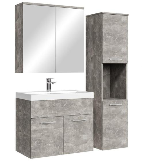 Badkamermeubel Set Montreal 60 cm Beton Grijs Badmeubel, Huis en Inrichting, Badkamer | Badkamermeubels, Nieuw, Verzenden