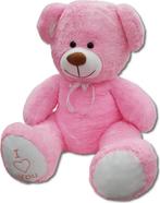 Romantische roze teddybeer 160cm met geborduurd hart - Pe..., Kinderen en Baby's, Speelgoed | Knuffels en Pluche, Ophalen of Verzenden