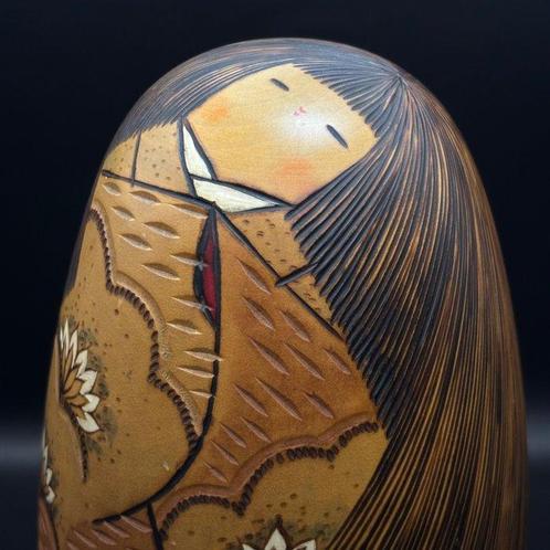 Creatieve Kokeshi Pop Hatsuyuki (Eerste Sneeuw) door, Antiek en Kunst, Curiosa en Brocante