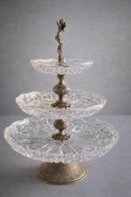 Tafelmiddenstuk - Grote Boheemse geslepen kristallen, Antiek en Kunst