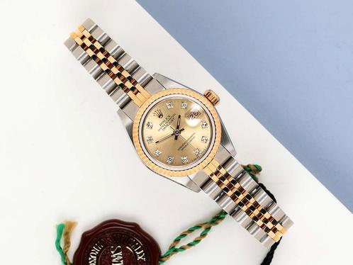 Rolex Lady-Datejust 26 69173 uit 1991, Bijoux, Sacs & Beauté, Montres | Femmes, Envoi