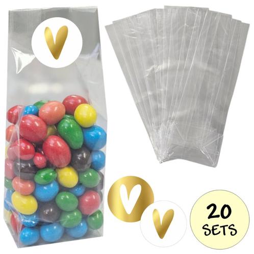 Fako Bijoux® - Uitdeelzakjes Met Sluitstickers - 20 Stickers, Diversen, Cadeauverpakkingen, Verzenden