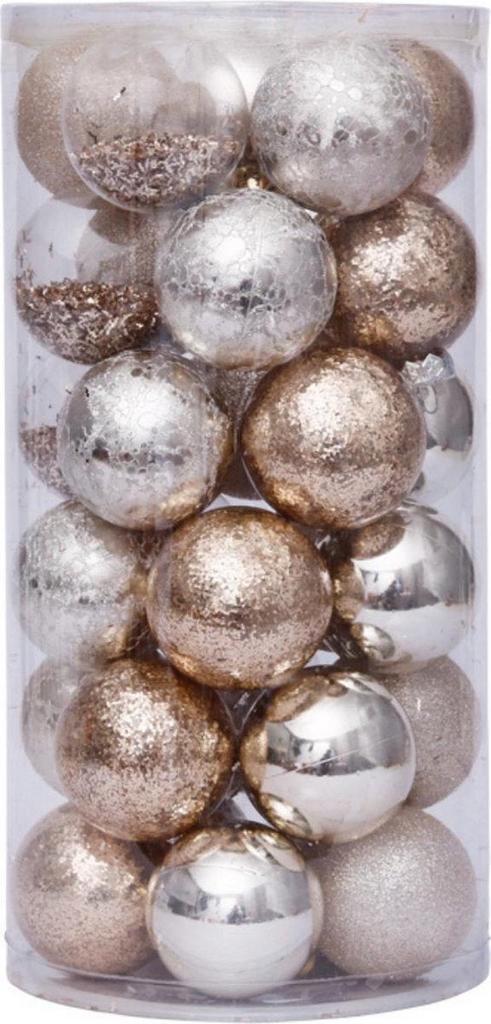 2dekans | Deluxe Kerstballenset – 60 stuks - Ø 6 cm – Goud, Diversen, Kerst, Ophalen of Verzenden