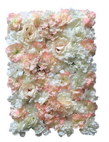 Flowerwall flower wall 40*60cm. 9 peach zalm wittinten rozen, Hobby en Vrije tijd, Knutselen, Nieuw