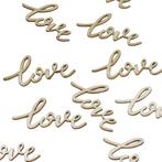 Love Tafelconfetti Hout 5,5cm 25st, Nieuw, Verzenden