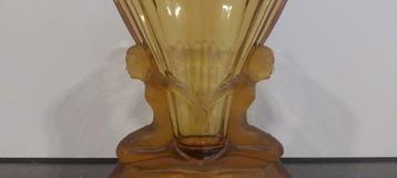 Walther&Söhne - Seltene Windsor Vase in Bernsteinfarben von, Antiek en Kunst, Antiek | Glaswerk en Kristal