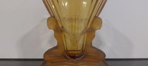 Walther&Söhne - Seltene Windsor Vase in Bernsteinfarben von, Antiek en Kunst, Antiek | Glaswerk en Kristal
