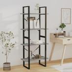 vidaXL Boekenkast 60x30x140 cm bewerkt hout grijs sonoma, Huis en Inrichting, Kasten | Boekenkasten, Verzenden, Nieuw