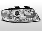 Koplampen Devil Eyes | Audi A6 2001-2003 | Chroom | REAL DRL, Auto-onderdelen, Verzenden, Nieuw, Audi