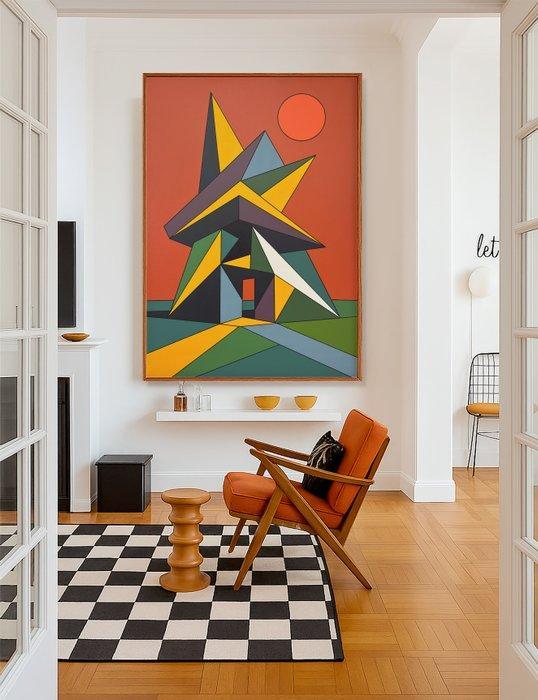 Alejandro Gonzalez - Arquitecturas Geométricas 113 - XL -, Antiek en Kunst, Kunst | Schilderijen | Modern