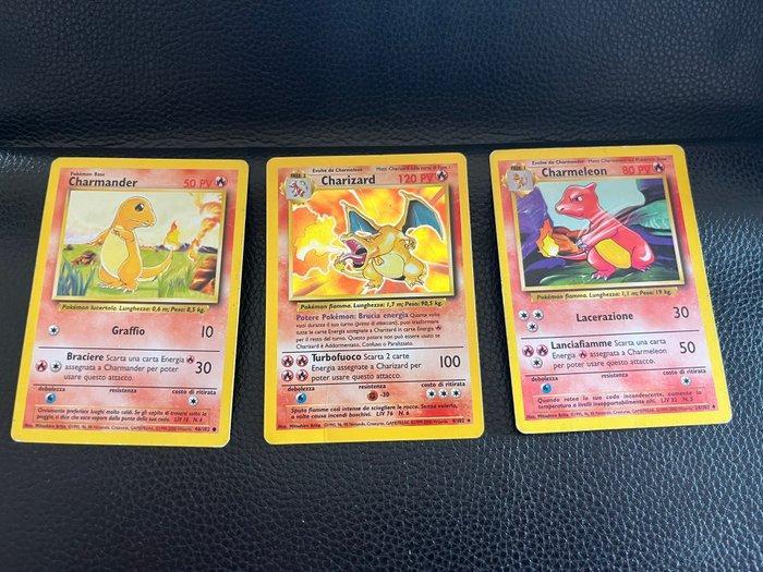 Pokémon - 3 Card - Charizard, Charmander, Charmeleon 4/102,, Hobby en Vrije tijd, Verzamelkaartspellen | Pokémon