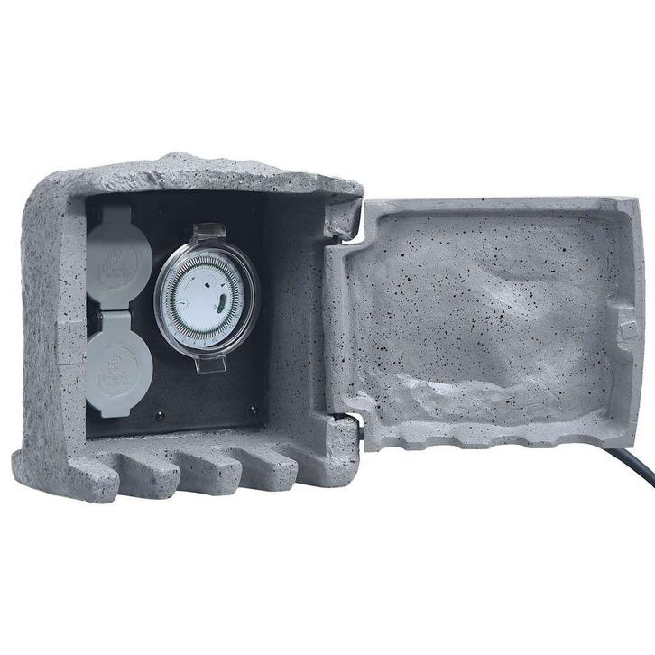 Stroompunt Tuin 2x + Timer | Retour Deal | 40% Korting, Doe-het-zelf en Bouw, Elektriciteit en Kabels, Nieuw, Stopcontact, Verzenden
