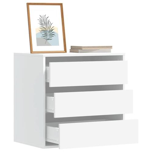 vidaXL Ladekast 60x41x58 cm bewerkt hout wit, Huis en Inrichting, Kasten | Overige, Nieuw, Verzenden