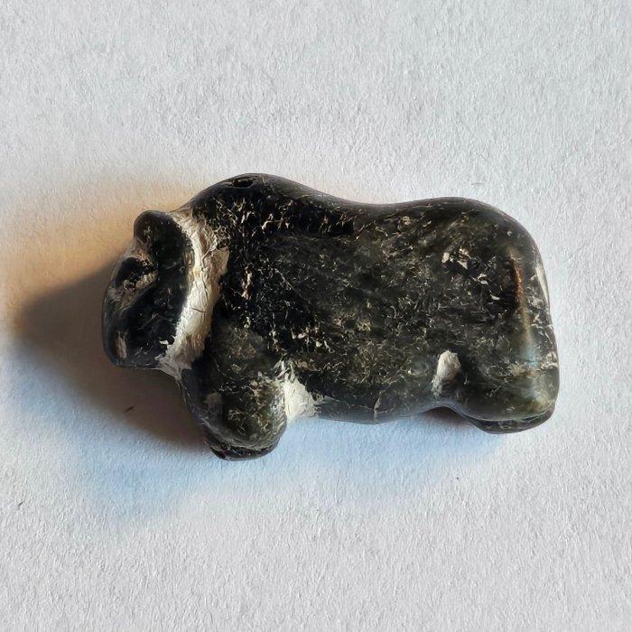 Bactrisch of Sino-Siberisch Marmer XXS Wild Buffalo Kraal, Antiek en Kunst, Antiek | Overige Antiek