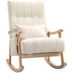 Schommelstoel - Comfortabel - Stevig frame - Beige, Overige kleuren, Nieuw, Ophalen of Verzenden, Modern