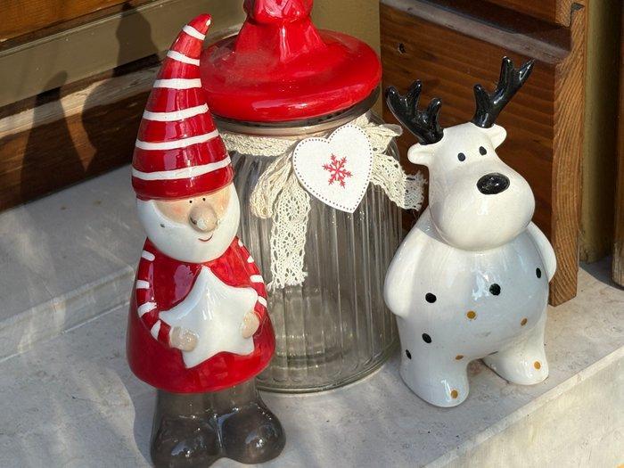 Kerstitems: voorraadpot, wichtel en eland - Figuur (3) -, Diversen, Kerst