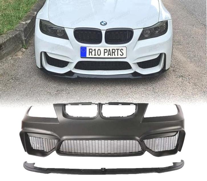 PARE CHOCS AVANT BMW E90 E91 05-08 LOOK M4 + SPOILER LIP, Auto-onderdelen, Carrosserie, Verzenden