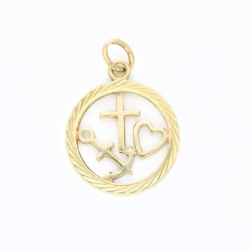 Zonder Minimumprijs - Hanger - 14 karaat Geel goud, Handtassen en Accessoires, Antieke sieraden