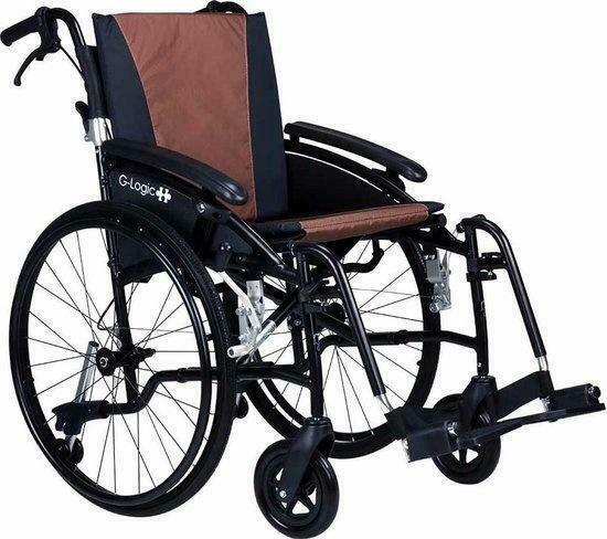 Opvouwbare Rolstoel Excel G-Logic Brown Lichtgewicht (Nieuw), Diversen, Rolstoelen, Handbewogen rolstoel, Nieuw, Inklapbaar, Ophalen of Verzenden