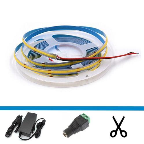 LED Strip COB - 5 Meter complete set - 2700k - warm wit - 3, Maison & Meubles, Lampes | Autre, Enlèvement ou Envoi