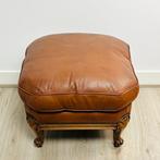Ottoman - Cuir, Bois - Repose-pieds / ottoman de style