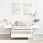vidaXL Bedframe zonder matras 75x190 cm spaanplaat wit, Huis en Inrichting, Slaapkamer | Bedden, Verzenden, Nieuw