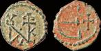 565-578ad Byzantine Justin Ii Ae pentanummium large € Bron, Timbres & Monnaies, Monnaies & Billets de banque | Collections, Verzenden