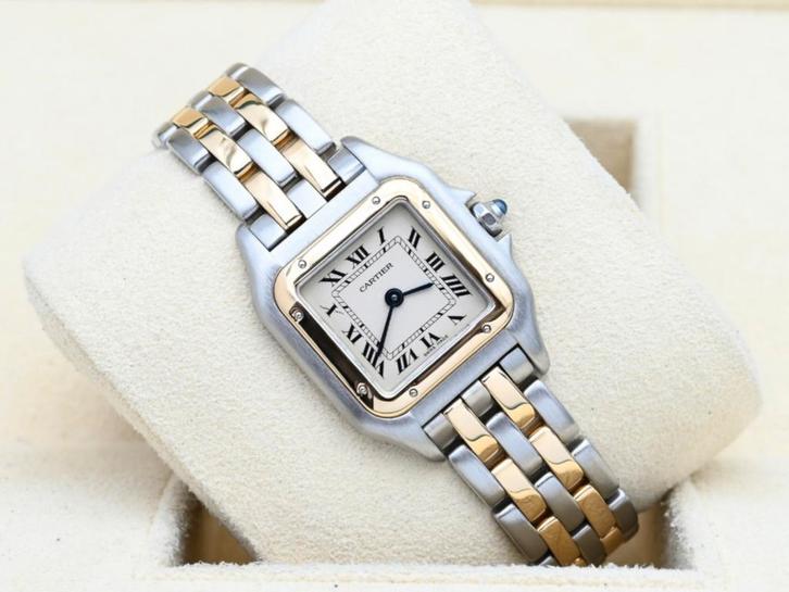 Cartier Panthere Ref. 1057917 Year 1990s (Box), Handtassen en Accessoires, Horloges | Dames, Goud, Zo goed als nieuw, Goud, Overige merken
