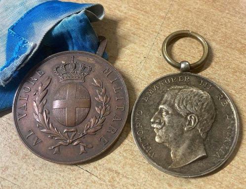 Italie - Armée/infanterie - Médaille militaire - Paire de, Verzamelen, Militaria | Algemeen