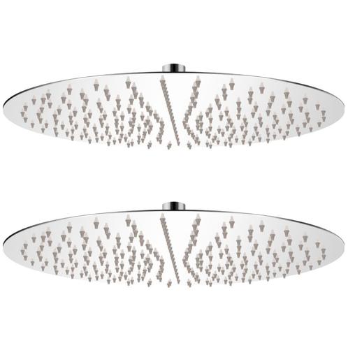 vidaXL Regendouchekop 2 st rond 40 cm roestvrij staal, Doe-het-zelf en Bouw, Sanitair, Nieuw, Verzenden
