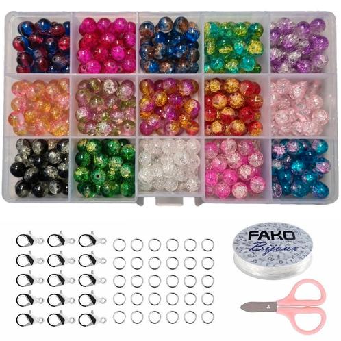 Fako Bijoux® - DIY Glas Kralen Set - Glaskralen Duo Crack, Hobby en Vrije tijd, Kralen en Sieraden maken, Verzenden